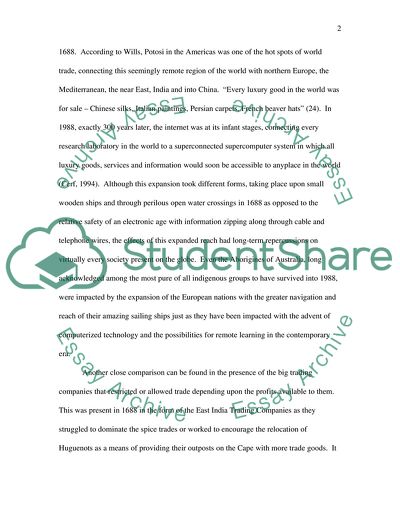 Comparison and Contrast between 1688 and 1988