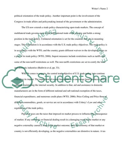 Micro economy: Analyze and Discuss the trade policiy of any country of your choice