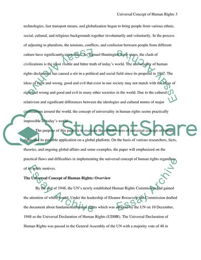 Universal Concept of Human Rights