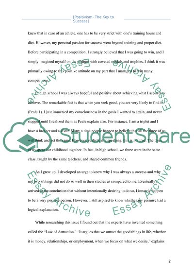 Positivism - the Key to Success