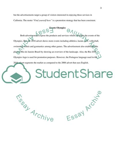 Hotel Hampton Inn, Restaurant Applebes, Tourism California, and Events Olympics Marketing Strategies