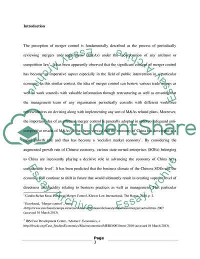 European Union Merger Control and Chinese State-Owned Enterprises