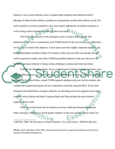 Aerospace Opportunities in Europe and the U.S