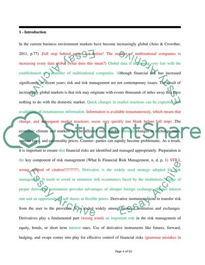 thesis dissertation on financial derivatives