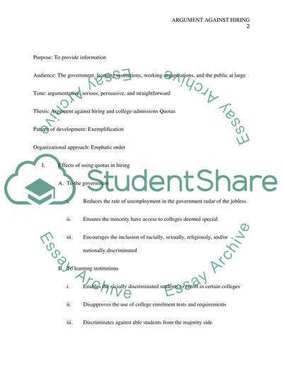 Argument against Hiring and College-Admissions Quotas
