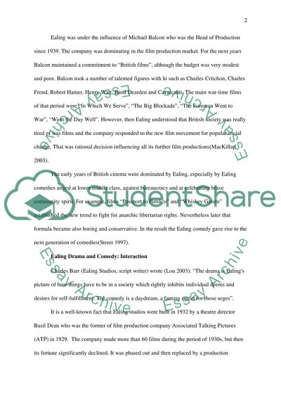 War and Postwar British Cinema: Ealing Drama and Comedy