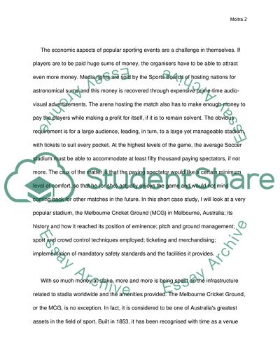 Facilities, Stadia and the Environment