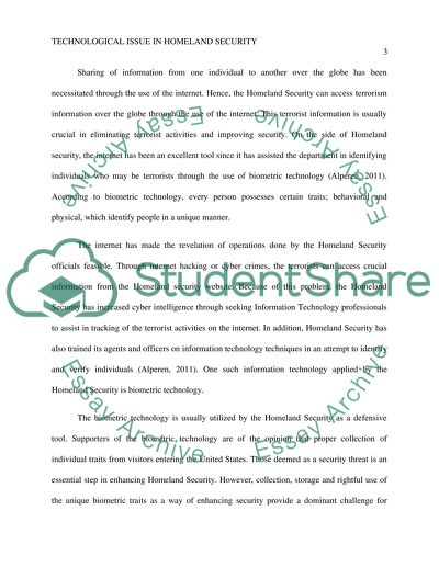 Technological Issue in Homeland Security