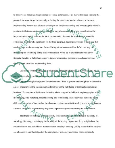 The Potential of Ecotourism in Developing Countries