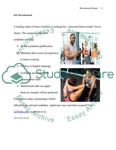 Recruitment - Fitness Trainer