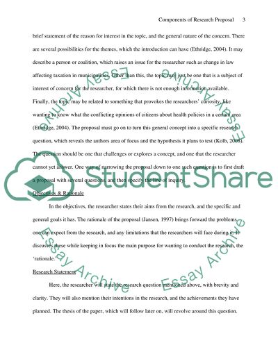 components of a research proposal in education