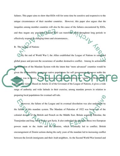 Prestige of the UN in Its International Actions