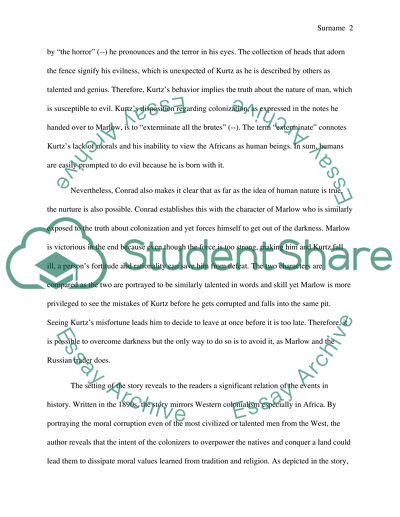 Nature-Nurture Debate in The Heart of Darkness