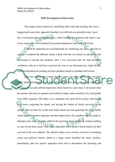 Skills Development in Observation