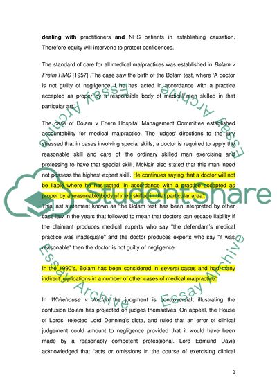 The Law of Negligence