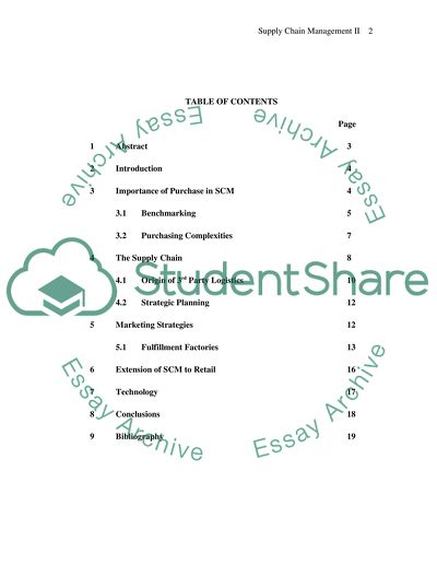 Supply Chain Management and Marketing Strategy