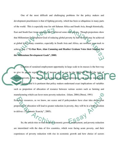 The Nexus of Economic Growth, Employment, and Poverty Reduction