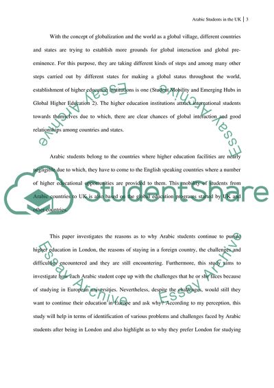Arabic Students in the United Kingdom