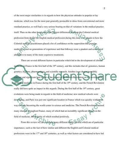 The History of Medicine in the 17th and 18th Centuries