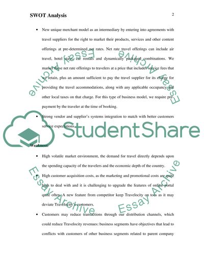 Travelocity SWOT Analysis
