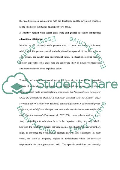essay about educational attainment
