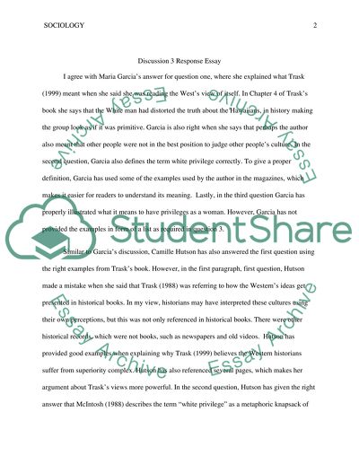 Minority in women classmate response 3