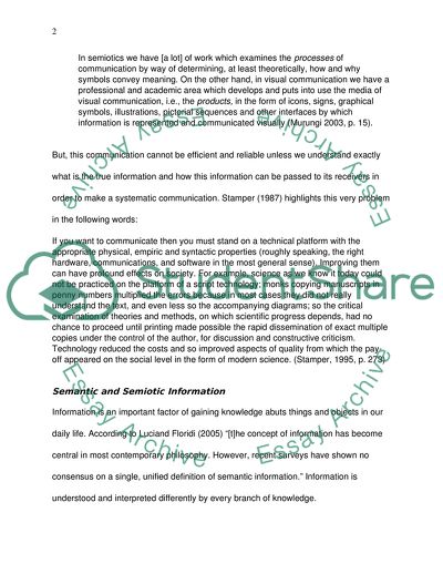 Semiotic and Semantic Information