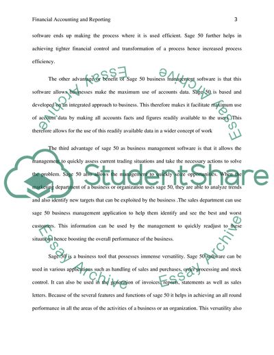 Financial Accounting and Reporting - Sage 50