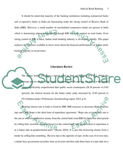 Financial Performance of Retail Banking in India