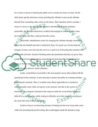 Criminal Justice in the Movie Gridiron Gang