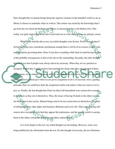 Determinism and free will