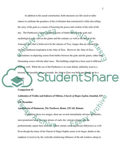 Art History Comparcomparisons