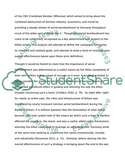 An Analysis of Scope and Effectiveness in Aiding the Eventual Allied Victory