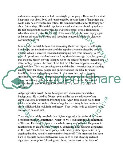 Higher Cigarette Taxes Make Smokers Happier