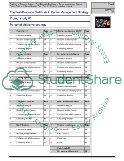 Post-Graduate Certificate in Career Management Strategy