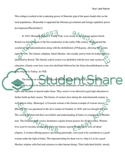 Modernization in the Middle East during the 19-20th Century