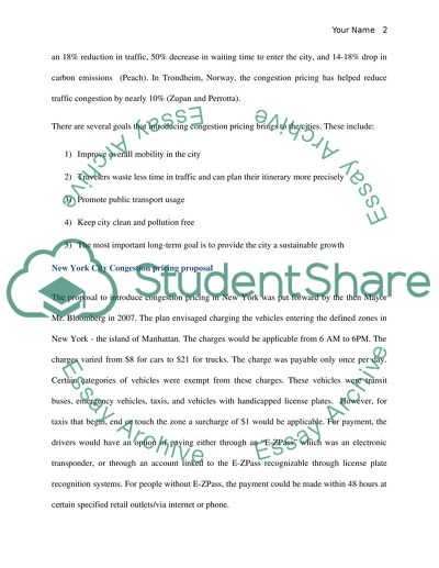 Congestion Pricing in New York City