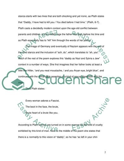 Daddy by Sylvia Plath