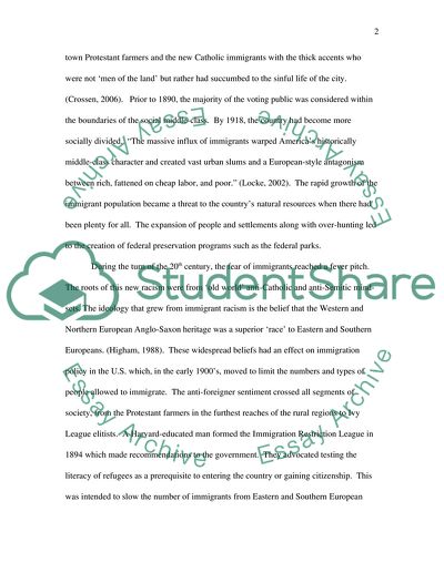 Causes and Consequences of the Second Great Wave Immigration to the US