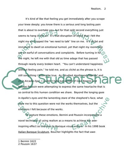 Realism in Berninis Apollo and Daphne and Poussins Et in Arcadia Ego