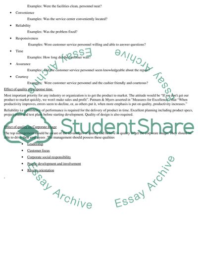 Operations Management (Quality Control in Operations)