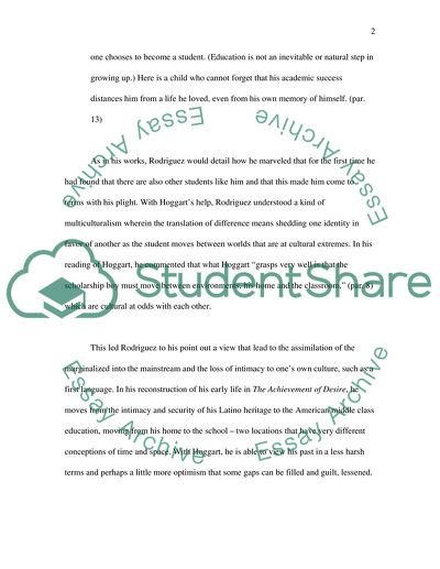 The Relationship Between Richard Rodriguez and Richard Hoggart