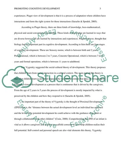 Promoting Cognitive Development