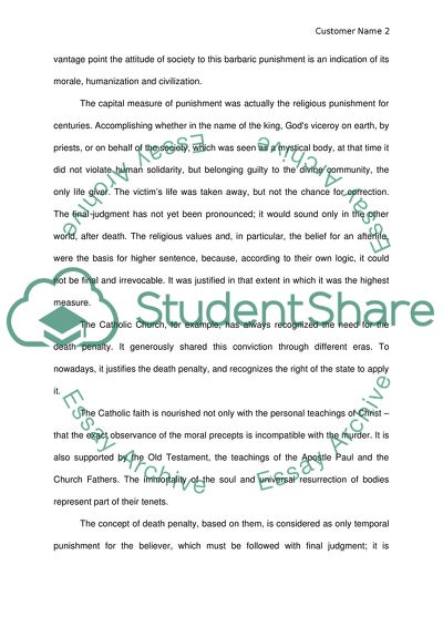 Catholic Church and the Death Penalty