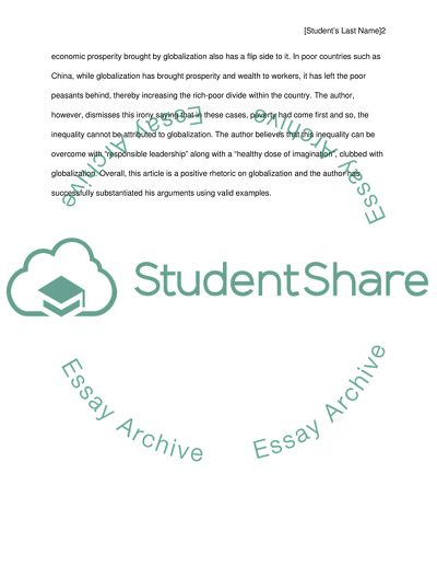 Look again, Globalization Isnt Bad for the Poor by Joseph S Nye