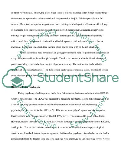 The Importance of Psychology Amongst Police Officers