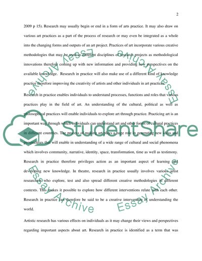 Investigation in Practice in Theatre