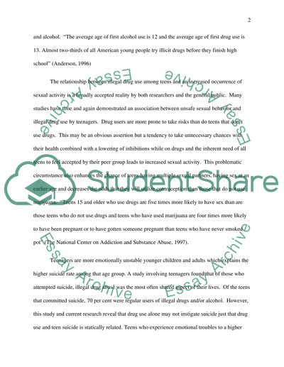 Usage of Soft Drug Marijuana by Teenagers