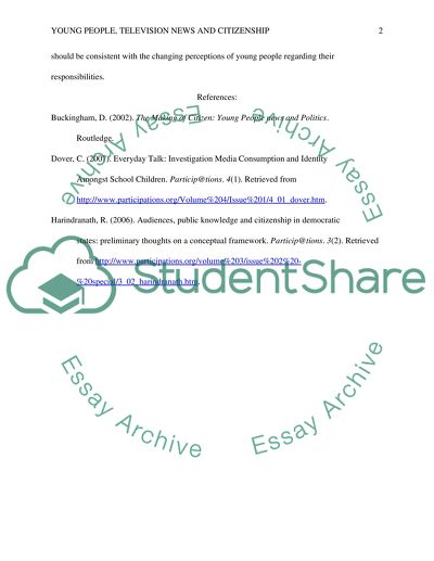 Young People Television News and Citizenship