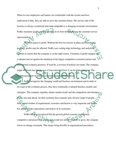 The Success Story of FedEx